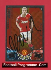 Manchester United Nemanja Vidic Autograph Signed Football Card Man Utd