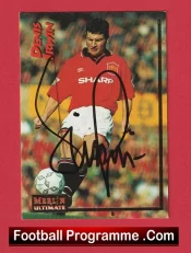Manchester United Denis Irwin Autographed Signed Football Card Man Utd
