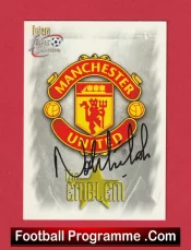 Manchester United Norman Whiteside Autograph Signed Football Card Man Utd