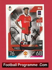 Manchester United Fred Autograph Signed Football Card Man Utd