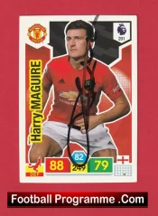 Manchester United Harry Maguire Autograph Signed Football Card Man Utd