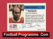Manchester United Bobby Charlton Autograph Signed Football Card Man Utd