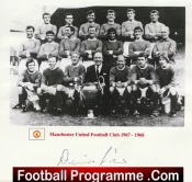 Manchester United Denis Law Autographed Signed Picture 1967 1968