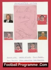 Manchester United Multi Autographed Signed Sheet 1960s – Law – Stiles Etc