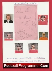 Manchester United Multi Autographed Signed Sheet 1960s – Law – Stiles Etc
