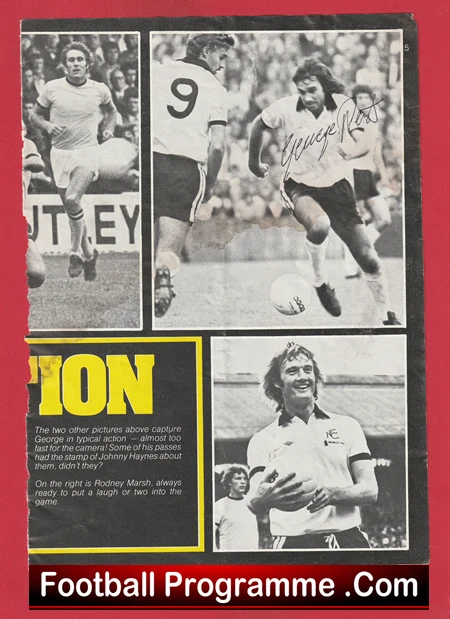 Fulham George Best Autograph Signed Magazine Picture - Image 2