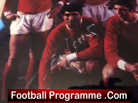 Manchester United v Real Madrid 1968 European Cup Semi Final Multi Signed - Image 5