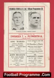Swansea Town v Plymouth Argyle 1954