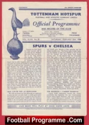 Tottenham Hotspur v Chelsea 1956 – 1950s Spurs Programmes