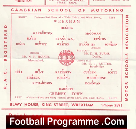 Wrexham v Grimsby Town 1959 - 1950s - Image 3