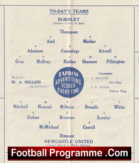 Burnley v Newcastle United 1954 - Image 3