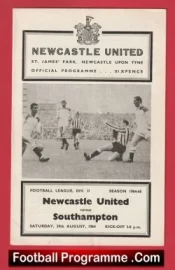 Newcastle United v Southampton 1964