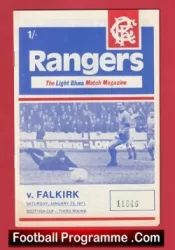 Glasgow Rangers v Falkirk 1971 – Scottish Football Programmes