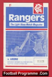Glasgow Rangers v Airdrie 1970 – Scottish Football Programmes