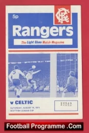 Glasgow Rangers v Glasgow Celtic 1971 – Scottish Football Programmes