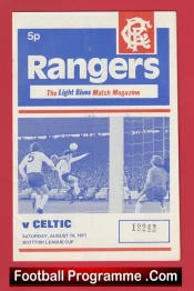 Glasgow Rangers v Glasgow Celtic 1971 – Scottish Football Programmes