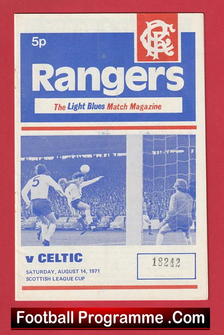 Glasgow Rangers v Glasgow Celtic 1971 - Scottish Football Programmes - Image 2