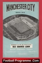 Manchester City v WBA 1962 – Man City Football Programmes