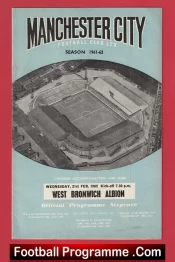 Manchester City v WBA 1962 – Man City Football Programmes