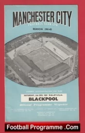 Manchester City v Blackpool 1961 – Man City Football Programmes