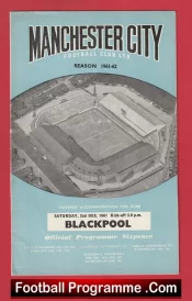 Manchester City v Blackpool 1961 – Man City Football Programmes