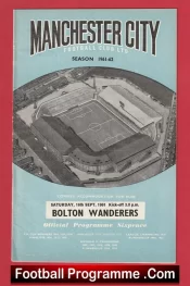 Manchester City v Bolton Wanderers 1961 – Man City Football Programmes
