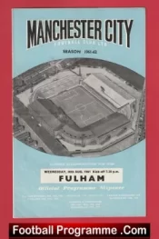 Manchester City v Fulham 1961 – Man City Football Programmes