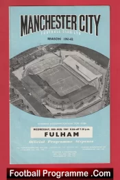 Manchester City v Fulham 1961 – Man City Football Programmes