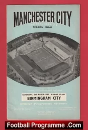 Manchester City v Birmingham City 1963 – Man City Football Programmes