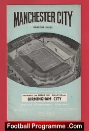 Manchester City v Birmingham City 1963 – Man City Football Programmes