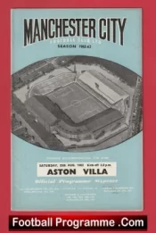 Manchester City v Aston Villa 1962 – Man City Football Programmes