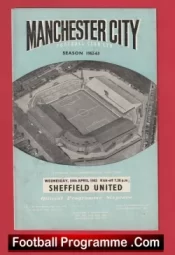 Manchester City v Sheffield United 1963 – Man City Football Programmes