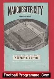 Manchester City v Sheffield United 1963 – Man City Football Programmes