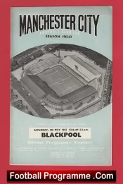Manchester City v Blackpool 1963 – Man City Football Programmes
