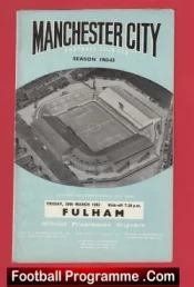 Manchester City v Fulham 1963 – Man City Football Programmes