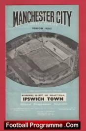 Manchester City v Ipswich Town 1962 – Man City Football Programmes