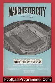 Manchester City v Sheffield Wednesday 1962 – Man City Football Programmes