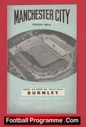 Manchester City v Burnley 1963 – Man City Football Programmes