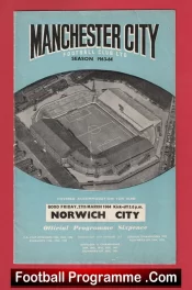 Manchester City v Norwich City 1964 – Man City Football Programmes