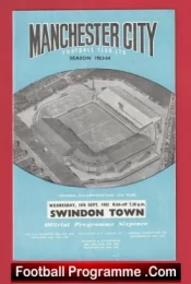 Manchester City v Swindon Town 1963 – Man City Football Programmes