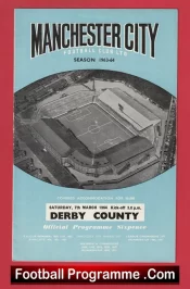 Manchester City v Derby County 1964 – Man City Football Programmes