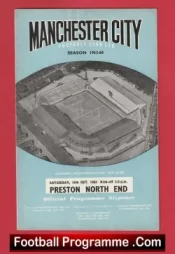Manchester City v Preston 1963 – Man City Football Programmes