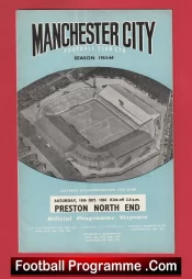 Manchester City v Preston 1963 – Man City Football Programmes