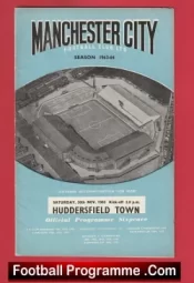 Manchester City v Huddersfield Town 1963 – Man City Football Programmes