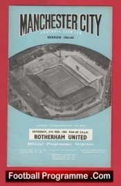 Manchester City v Rotherham United 1963 – Man City Football Programmes