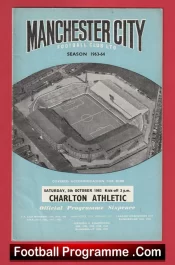 Manchester City v Charlton Athletic 1963 – Man City Football Programmes