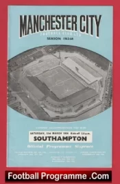 Manchester City v Southampton 1964 – Man City Football Programmes