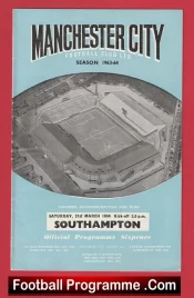 Manchester City v Southampton 1964 – Man City Football Programmes