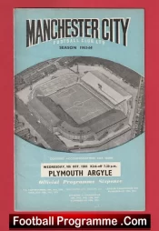 Manchester City v Plymouth Argyle 1963 – Man City Football Programmes