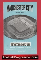 Manchester City v Middlesbrough 1964 – Man City Football Programmes